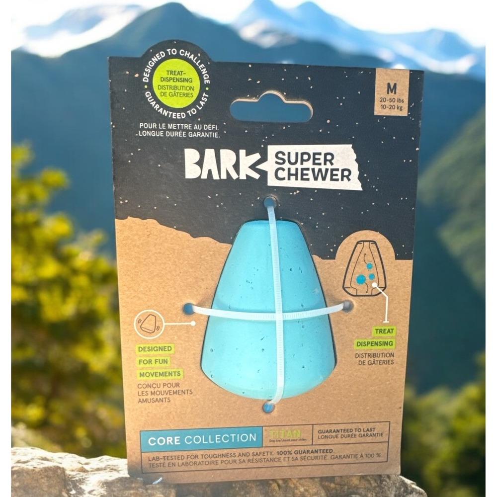 New Bark Super Chewer Core Collection Dog Toy Treat Dispensing M Medium 20-50lbs